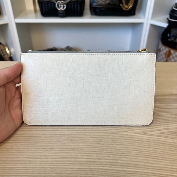 Fendi Vitello Elite Monster Eyes Studded Zip Pouch Ghiaccio Black Multicolor - Picture 3 of 10